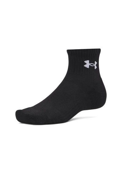Under Armour Performance Cotton 3p Qtr Unisex Çorap Siyah