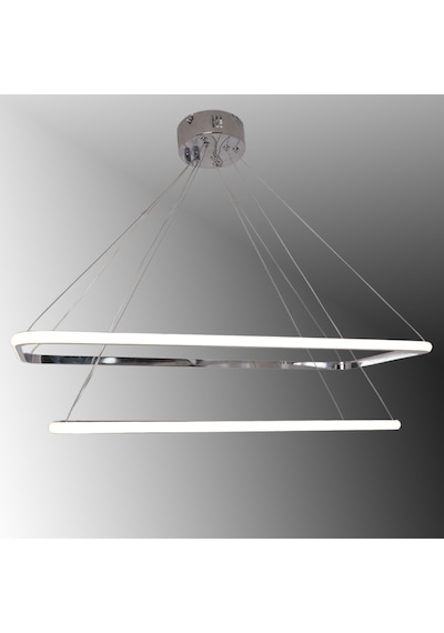Tt400-2 Kr Tt Aydınlatma Dikdörtgen Beyaz Işık 2 Li Krom Led Krom