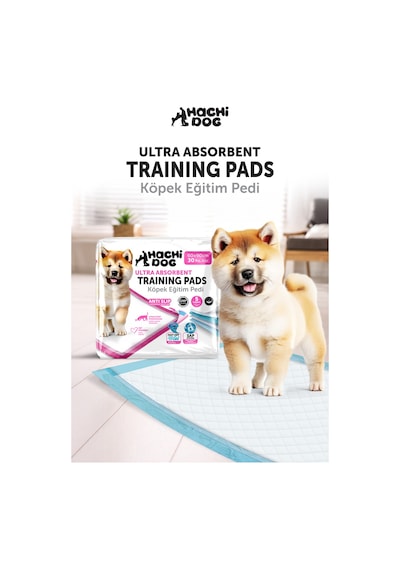 Köpek Eğitim Pedi 60x90 Kaydırmaz Bantlı 5 Katman 150 Adet Pink Pack