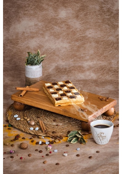 Justwood 2'li Risus Top Ayaklı 17x25 ve 17x30 CM Ahşap Dikdörtgen