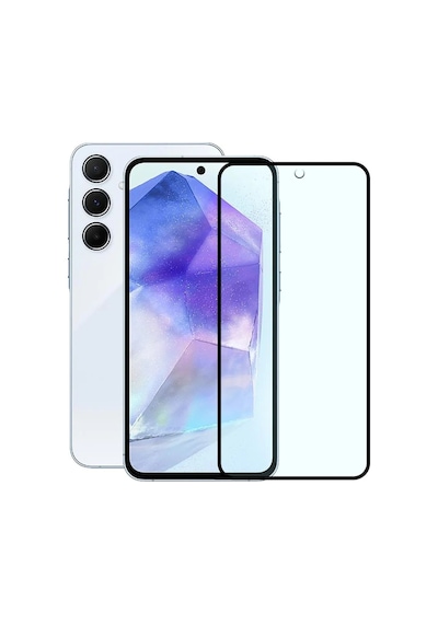 Samsung Uyumlu Galaxy A55 Seramik Nano Kırılmaz Tam Kaplayan Ekran Koruyucu Anti Static Özellik