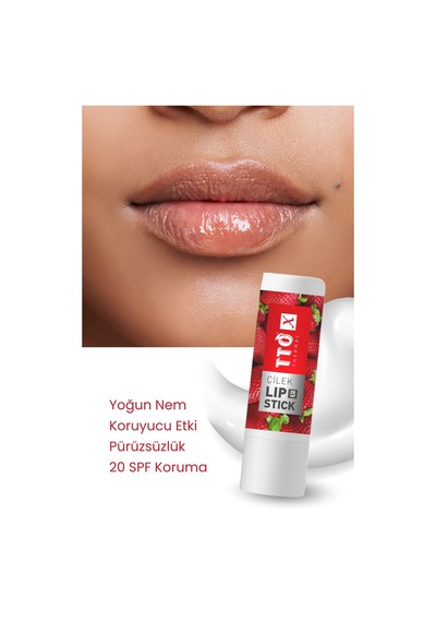 Tto X Çilek Aromalı Lipstick 20 Spf Korumalı