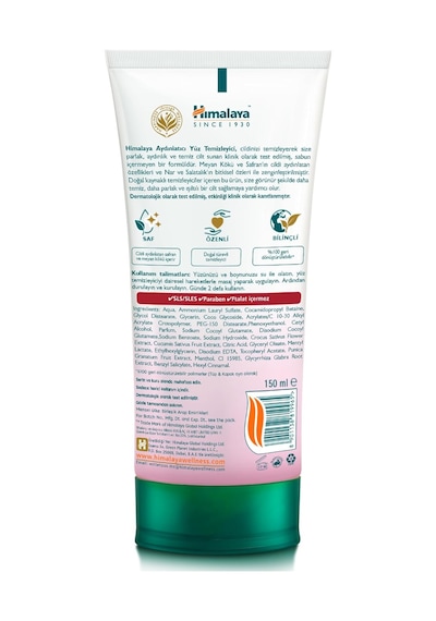 Aydınlatıcı Yüz Temizleyici 150 Ml Meyan Kökü, Safran, Salatalık, Nar Parabensiz, Sabun İçermez Tüm Cilt
