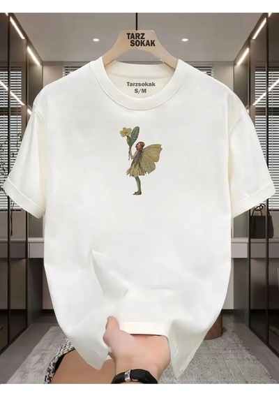 Startmore Unisex Aşk Perisi T-shirt Beyaz