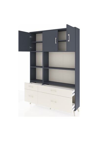 Arges Dolap 8 Raflı 4 Çekmeceli 3 Kapaklı 132x30x195 Antrasit-antrasit/aytaşı Antrasıt/aytası Arges Dolap 8 Raflı 4 Çekmeceli 3 Kapaklı 132x30x195 Antrasit-antrasit/aytaşı Antrasıt/aytası