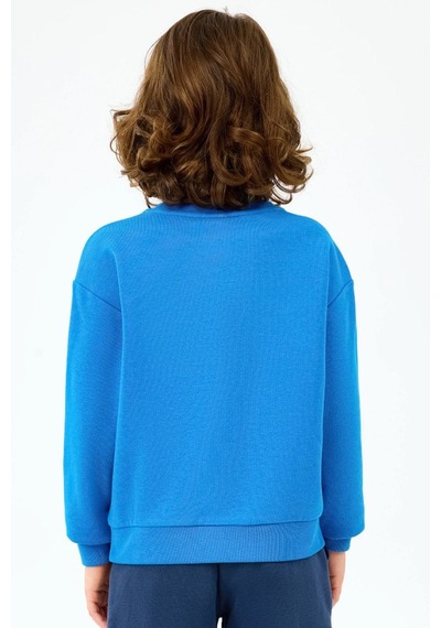 Skechers Crewneck Çocuk Sweatshirt Mavi