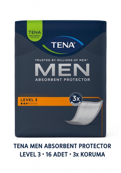 Tena Men Level 3 Erkek Koruyucu Ped 16 Adet Standart