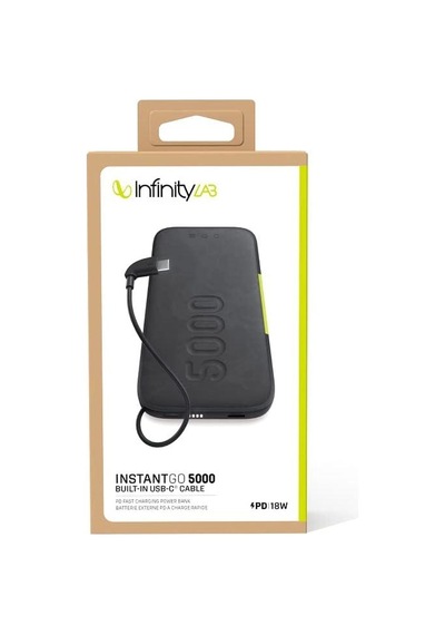 Infinitylab Instantgo Siyah 5000 Mah Hızlı Şarj Kablosuz Powerbank - Outlet