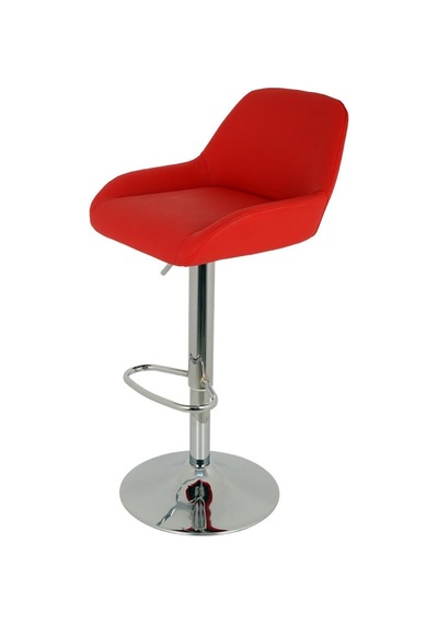 Bürocci Texas Bar Taburesi - Kırmızı Deri - 9506S0116 Çok Renkli