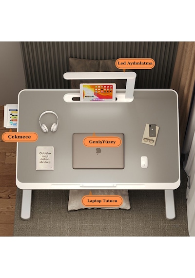 Karr Office Move - N9 Yükseklik Ayarlı Led Aydınlatmalı Siyah Laptop Sehpası Diğer