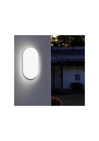 Ip65 Su Geçirmez Beyaz Led Armatür, 6500k Işık Ve 2000 Lümen, 27x16.7 Cm 10 Parça Siyah