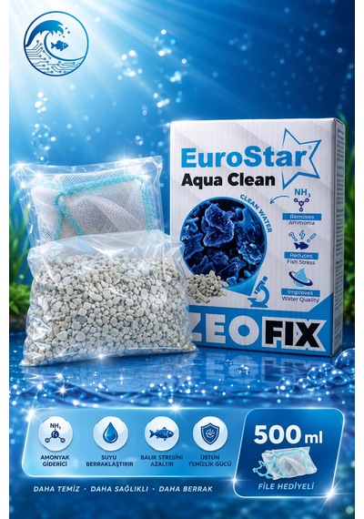 Eurostar Amonyak Giderici Zeolite Filtre Malzemesi 500 Ml - File Hediyeli - Su Berraklaştırıcı - Üstün Temizlik Gücü