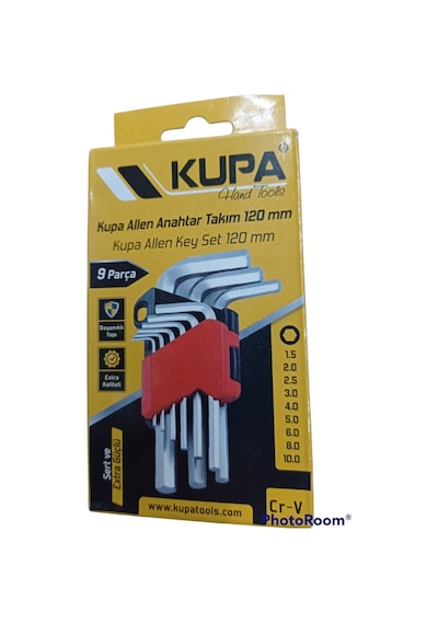 Kupa Alyan Anahtar Takımı 9 Parça Kısa Düz Alyan