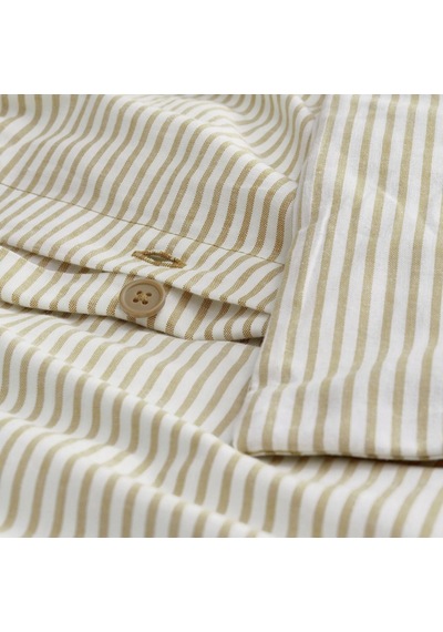 Ikea Solfıbbla Çift Kişilik Nevresim Takımı 220 X 240 Cm Beyaz - Bej Bej - Beyaz