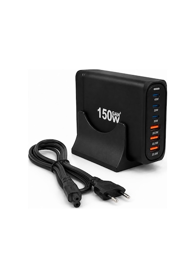 Orret Home 150w Gan Hızlı Şarj İstasyonu, 6 Portlu Masaüstü Şarj