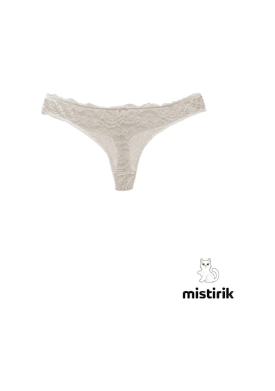 Masara Model Tanga Desenli Ve Esnek Spor Külot Ekru Renk Ekru