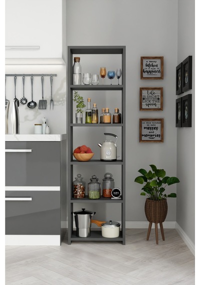 Alpaevmobilya 150 Cm 5 Raflı Ahşap Açık Mutfak Dolabı Çok Amaçlı Organizer Raf Baharatlık Ve Kahve Köşesi Dolabı Antrasit Alpaevmobilya 150 Cm 5 Raflı Ahşap Açık Mutfak Dolabı Çok Amaçlı Organizer Raf Baharatlık Ve Kahve Köşesi Dolabı Antrasit