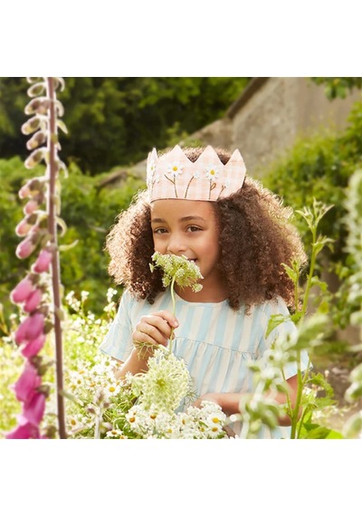 Meri Meri - Gingham Crown - Pötikareli Taç Çok Renkli