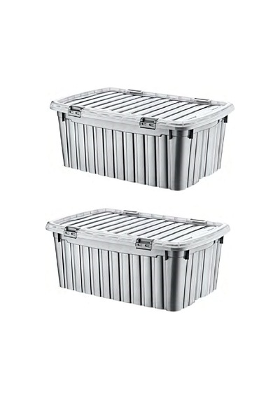 2 Adet 90 Litre Mega Multi Box Renkli Saklama Kutusu - E-521-2