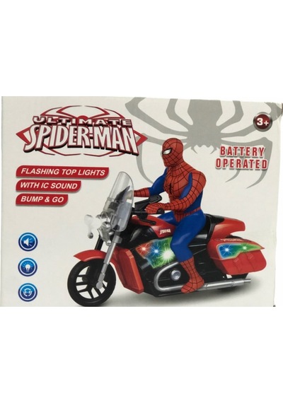 Enoy Motorlu Pilli Işıklı Spiderman Örümcek Adam