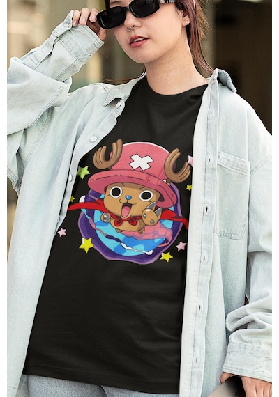 Anime One Piece Chopper Tişört Siyah