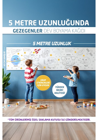 Gezegenler Boyama Kağıdı