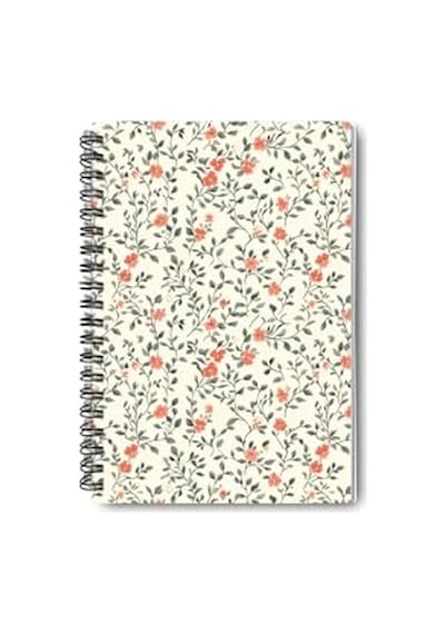 Ayrex Mini Çiçekler Tasarım 4'lü Defter Seti - A5 Boyut, Çizgisiz, Tel Spiralli - Günlük, Ajanda, Okul Ve Anı De Genel