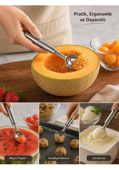 Palu Gastro Paslanmaz Çelik Dondurma Kaşığı, 1 Adet, 22 Cm