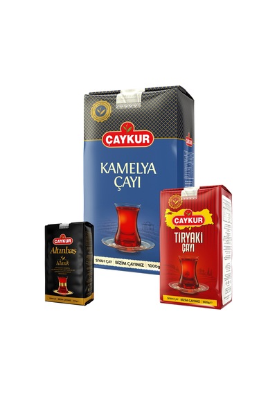 Tiryaki 500gr, Kamelya 1kg, Altınbaş 200gr Dökme Çay Paketi