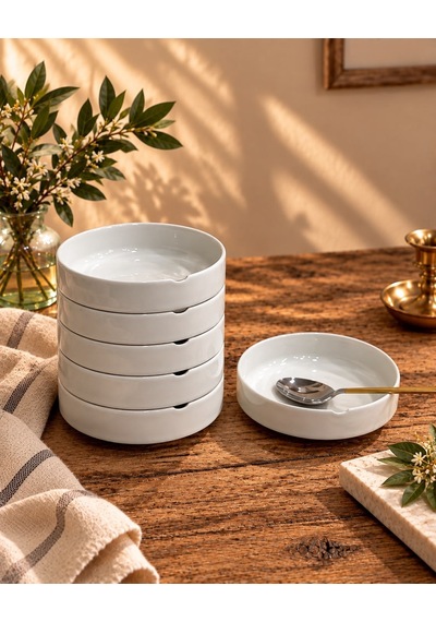 6lı Porselen Dali Sade Çorba Kasesi-7783 Çok Renkli