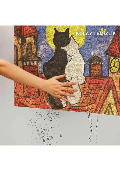 Ayrex Monnhein Kedi Köpek Komik Tasarımlı Dekoratif Kapı Önü Paspas, Dış Mekan/ev İçi/banyo/mutfak/yatak Odas Diğer