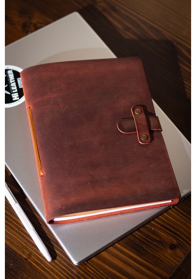 Kişiye İsme Özel Hakiki Deri A5 Defter / Ajanda Rose
