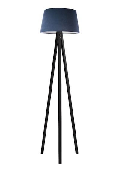 Düz 3 Ayak Tripod Lambader Ahşap Siyah Ağaç Country Dekor Lamba Aplik Masif Doğal Diğer