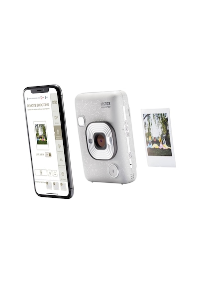 Fujifilm Instax Mini Liplay Hybrid Stone White Fotoğraf Makinesi Çantalı Set 4