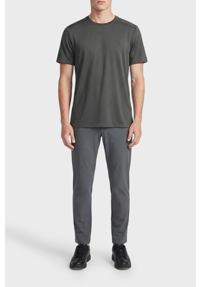 Isaora Regular Fit Logolu Bisiklet Yaka T Shirt Erkek T Shirt Isr9021 Drg Koyu Gri