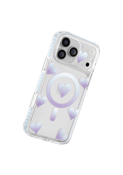 İphone 17 Pro Max Uyumlu Kılıf M-safe Şarj Özellikli Zore Paris Elvo Sert Pc Kapak Mavi