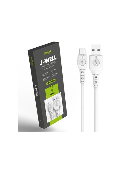Jopus JO-DK9 J-WELL Universal 1 M Type C Data Kablosu Beyaz