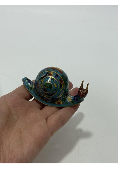 Antika Cloisonne Salyangoz Biblo 9x4cm 127