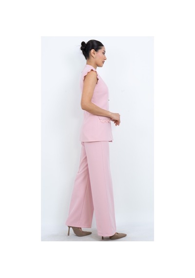 Dorne Moda Özel Seri Kruvaze Aksesuarlı Dantelli Abiye Pantolon Yelek Takım - Düğün - Mezuniyet - Ofis Şıklığı Pembe Pembe Dorne Moda Özel Seri Kruvaze Aksesuarlı Dantelli Abiye Pantolon Yelek Takım - Düğün - Mezuniyet - Ofis Şıklığı Pembe Pembe