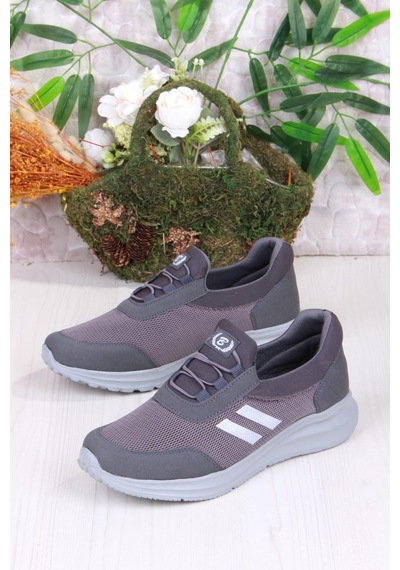 Fort 07602 Comfort Taban Rahat Esnek Yumuşak Bağcıksız Erkek Spor Ayakkabı füme