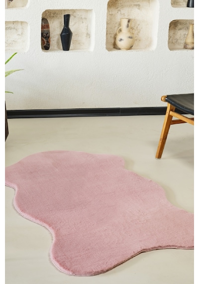 Kaşmir Halı 7/24 Cosy Premium Pembe 70x100 CM Salon Mutfak Halısı Yolluk Kilim