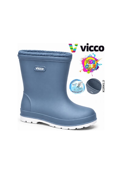 Vicco Mellow Kürklü Pvc Su Çizmesi Yağmur Botu Ortopedik Çocuk Bot Çok Renkli