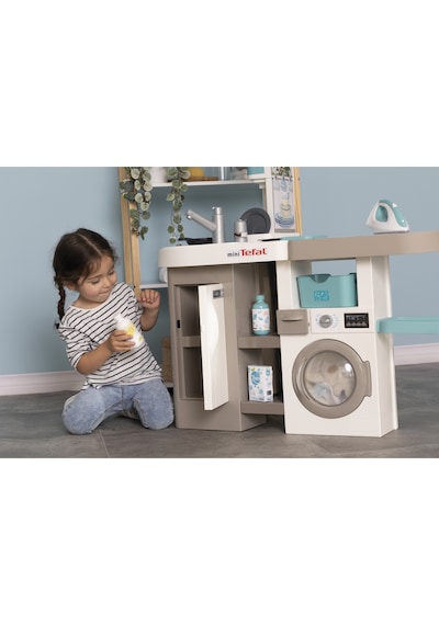 Smoby Tefal 2 in1 Sesli Çamaşır Makineli Mutfak Seti
