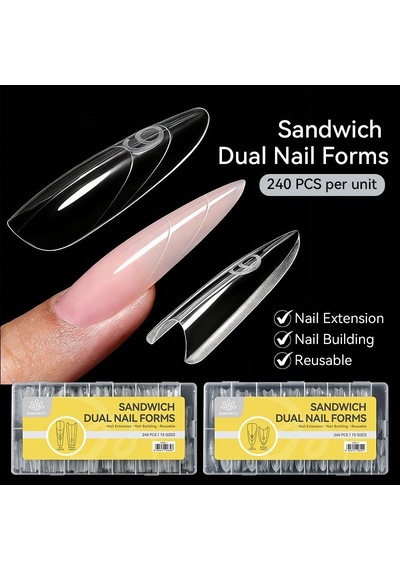 Sandwich Dual Nail Form Oval 63287-2
