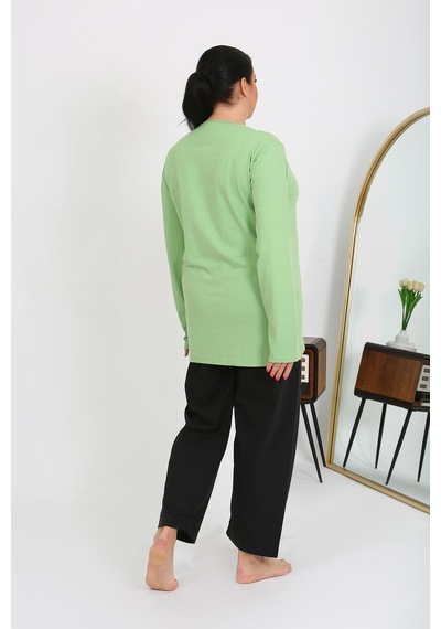 Akbeniz Kadın Büyük Beden Uzun Kol Penye Pijama Takımı Fıstık Yeşili 202408 Yeşil Akbeniz Kadın Büyük Beden Uzun Kol Penye Pijama Takımı Fıstık Yeşili 202408 Yeşil