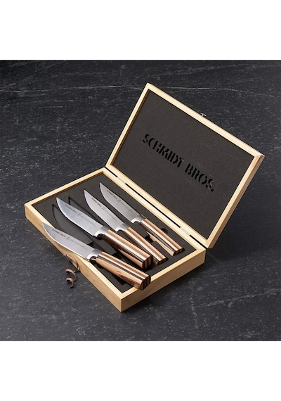 Schmidt Brothers Farmhouse Blend Jumbo Biftek Bıçakları, 4'lü Set Takımlar Çok Renkli