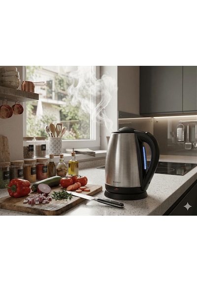 Sunny Flora SN5KTL38 1.7 L Led Işıklı Çelik Kettle Su Isıtıcı