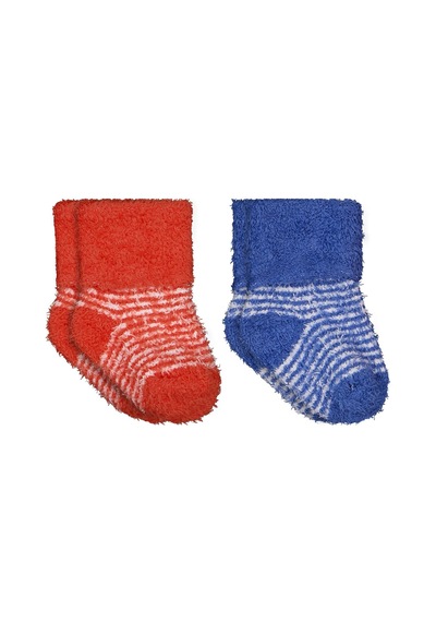 Civil Baby Yumoş İp Kıvrık 6- 2'li Bebek Erkek Çorap Set - Standart 6 Ay