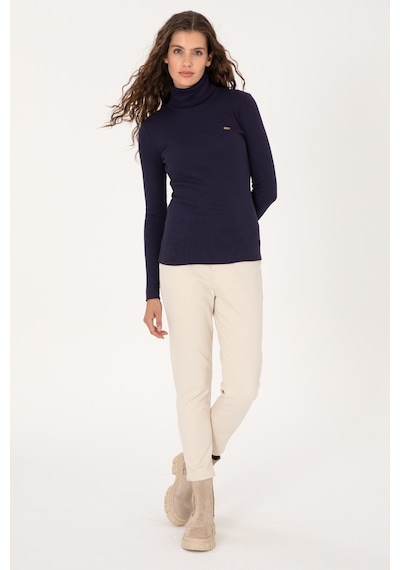 U.S. Polo Assn. Kadın Mürdüm Balıkçı Yaka Sweatshırt 50313430-VR074