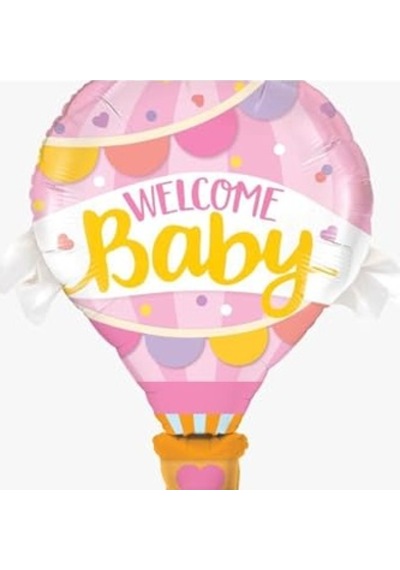Welcome Baby Pembe Folyo Balon 34 Baby Shower Hastane Odasi Cinsiyet Partisi Genel